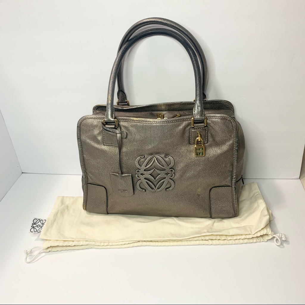 Loewe Amazona Gold Goatskin Handbag